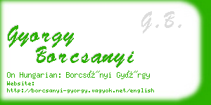 gyorgy borcsanyi business card